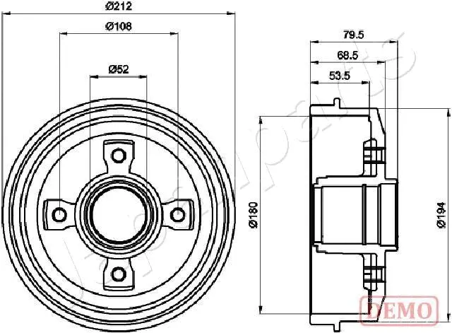 TA-0612C JAPANPARTS Тормозной барабан (фото 1)