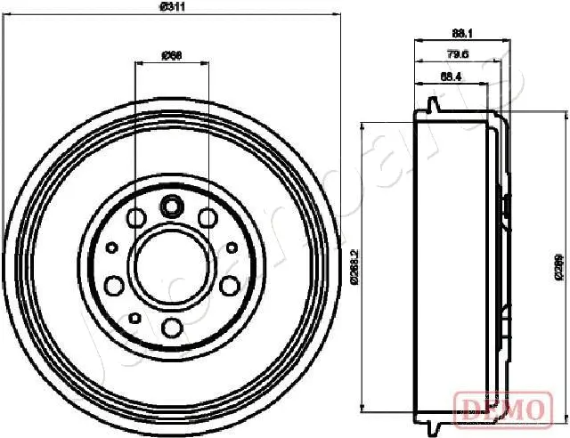 TA-0914C JAPANPARTS Тормозной барабан (фото 1)