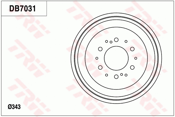 DB7031 TRW Тормозной барабан (фото 1)