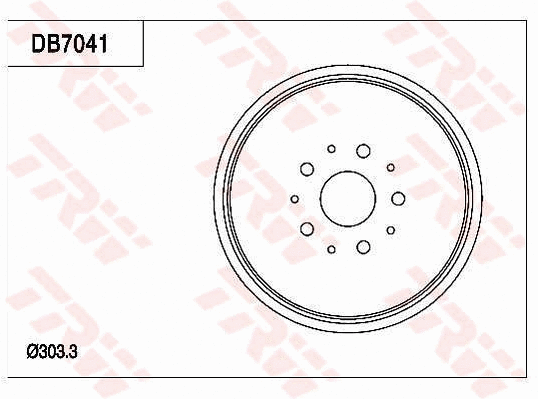 DB7041 TRW Тормозной барабан (фото 1)