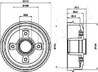 56-00-0612 ASHIKA Тормозной барабан (фото 1)
