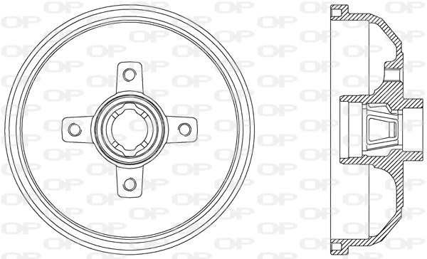 BAD9019.40 OPEN PARTS Тормозной барабан (фото 1)