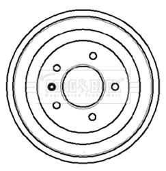 BBR7018 BORG & BECK Тормозной барабан (фото 1)