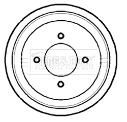 BBR7112 BORG & BECK Тормозной барабан (фото 1)