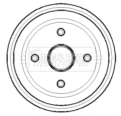 BBR7123 BORG & BECK Тормозной барабан (фото 1)
