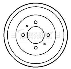 BBR7164 BORG & BECK Тормозной барабан (фото 1)