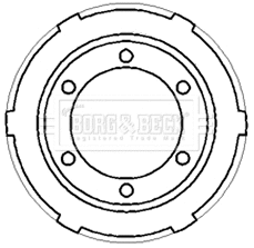 BBR7187 BORG & BECK Тормозной барабан (фото 1)