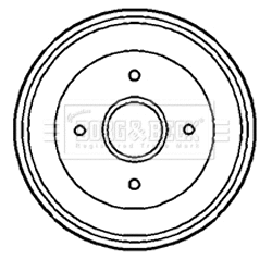 BBR7188 BORG & BECK Тормозной барабан (фото 1)