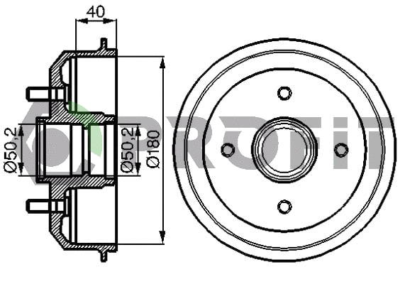 5020-0022 PROFIT Тормозной барабан (фото 1)