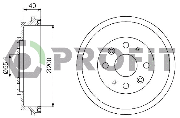 5020-0050 PROFIT Тормозной барабан (фото 1)