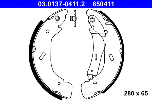 03.0137-0411.2 ATE Комплект тормозных колодок (фото 1)