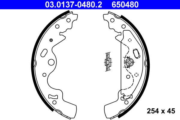03.0137-0480.2 ATE Комплект тормозных колодок (фото 1)