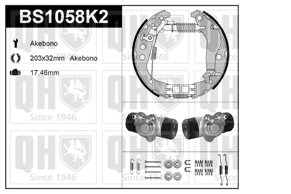 BS1058K2 QUINTON HAZELL Комплект тормозных колодок (фото 1)