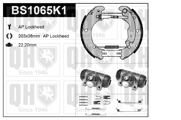 BS1065K1 QUINTON HAZELL Комплект тормозных колодок (фото 1)