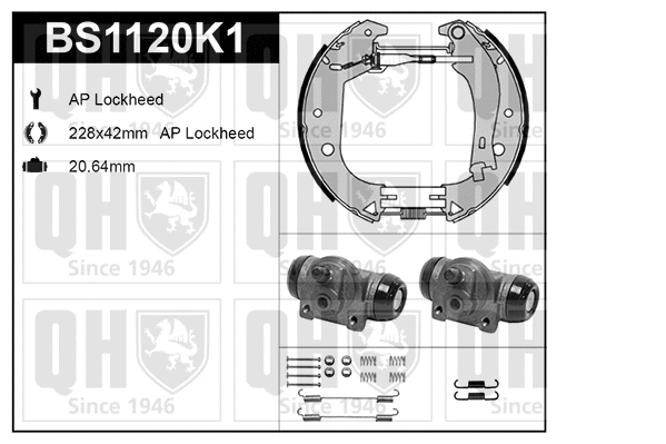 BS1120K1 QUINTON HAZELL Комплект тормозных колодок (фото 1)