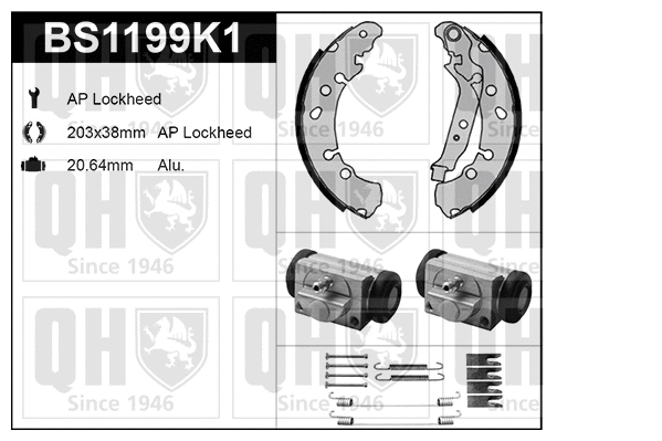 BS1199K1 QUINTON HAZELL Комплект тормозных колодок (фото 1)