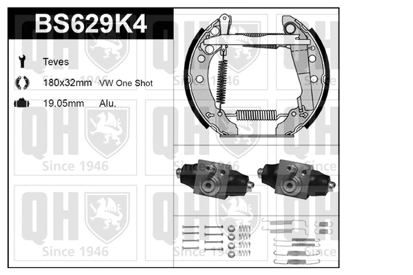 BS629K4 QUINTON HAZELL Комплект тормозных колодок (фото 1)