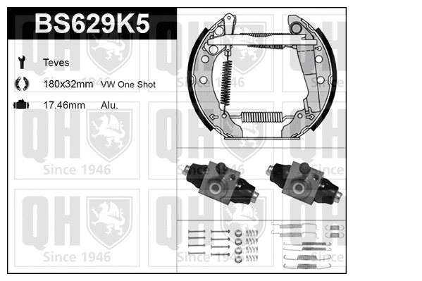 BS629K5 QUINTON HAZELL Комплект тормозных колодок (фото 1)