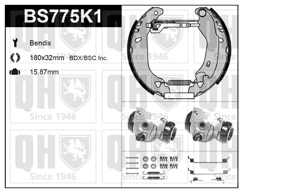 BS775K1 QUINTON HAZELL Комплект тормозных колодок (фото 1)
