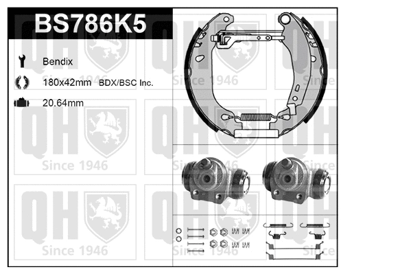 BS786K5 QUINTON HAZELL Комплект тормозных колодок (фото 1)