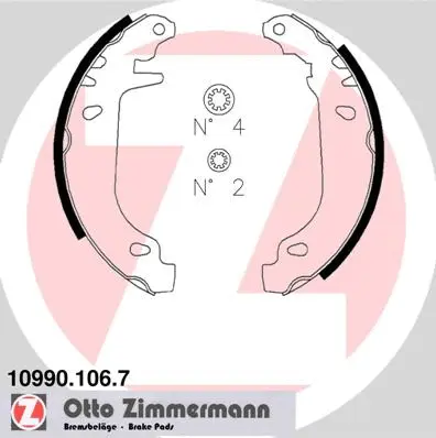 10990.106.7 ZIMMERMANN Комплект тормозных колодок (фото 1)