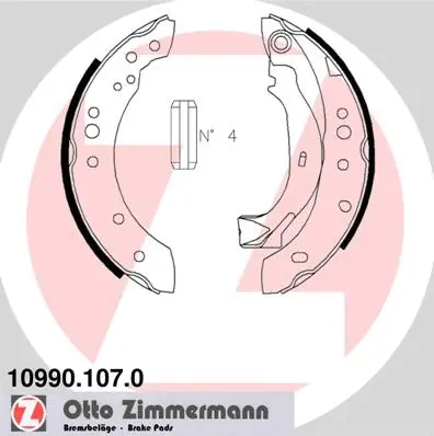 10990.107.0 ZIMMERMANN Комплект тормозных колодок (фото 1)