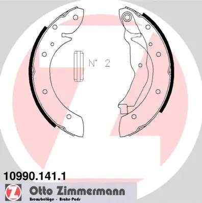10990.141.1 ZIMMERMANN Комплект тормозных колодок (фото 1)
