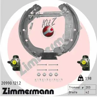 20990.121.2 ZIMMERMANN Комплект тормозных колодок (фото 1)