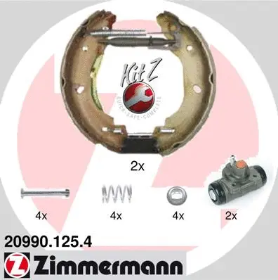 20990.125.4 ZIMMERMANN Комплект тормозных колодок (фото 1)