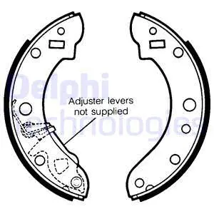 LS1206 DELPHI Комплект тормозных колодок (фото 1)