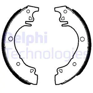 LS1342 DELPHI Комплект тормозных колодок (фото 1)