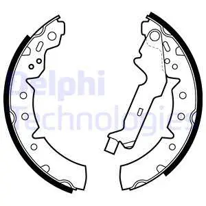 LS1883 DELPHI Комплект тормозных колодок (фото 1)