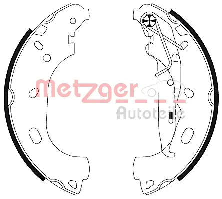 MG 129 METZGER Комплект тормозных колодок (фото 1)