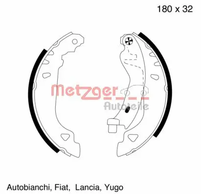 MG 457 METZGER Комплект тормозных колодок (фото 1)