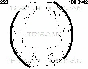 8100 10228 TRISCAN Комплект тормозных колодок (фото 1)
