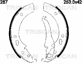 8100 11287 TRISCAN Комплект тормозных колодок (фото 1)