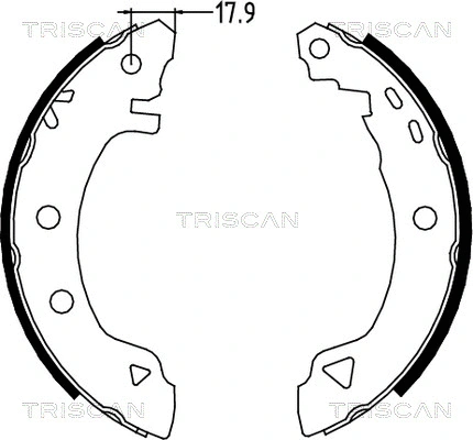 8100 12523 TRISCAN Комплект тормозных колодок (фото 1)