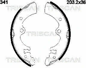 8100 14341 TRISCAN Комплект тормозных колодок (фото 1)