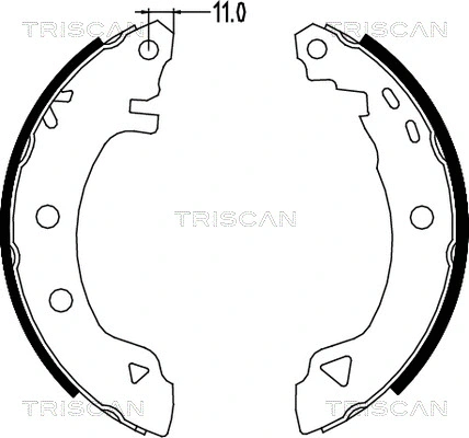 8100 15580 TRISCAN Комплект тормозных колодок (фото 1)