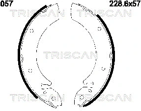 8100 16057 TRISCAN Комплект тормозных колодок (фото 1)