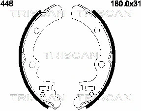 8100 68448 TRISCAN Комплект тормозных колодок (фото 1)