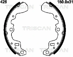 8100 69428 TRISCAN Комплект тормозных колодок (фото 1)