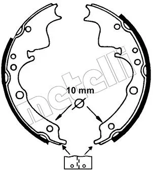 53-0109 METELLI Комплект тормозных колодок (фото 1)