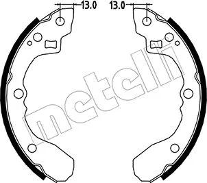 53-0213 METELLI Комплект тормозных колодок (фото 1)