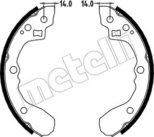 53-0217 METELLI Комплект тормозных колодок (фото 1)