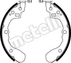 53-0220 METELLI Комплект тормозных колодок (фото 1)