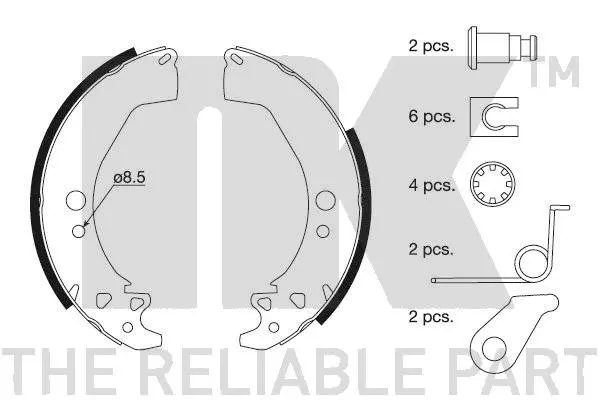 2737649 NK Комплект тормозных колодок (фото 1)