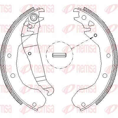 4090.00 REMSA Комплект тормозных колодок (фото 1)