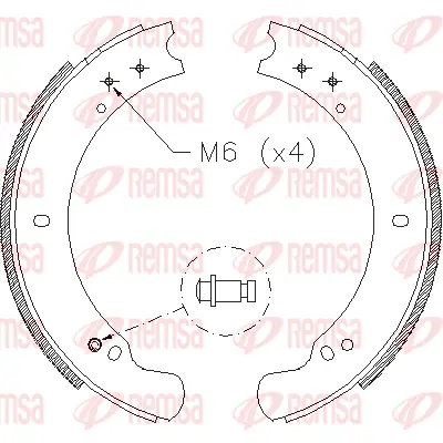 4162.00 REMSA Комплект тормозных колодок (фото 1)
