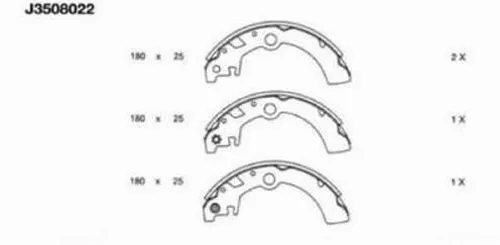 J3508022 NIPPARTS Комплект тормозных колодок (фото 1)